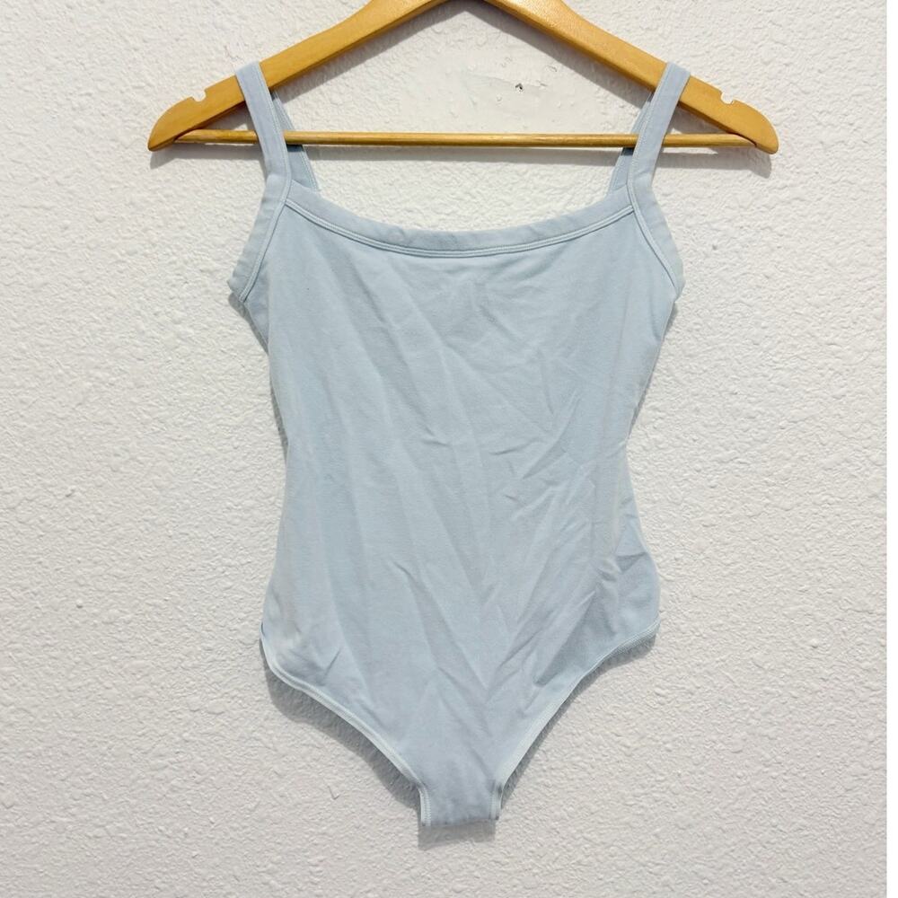 SKIMS Cotton Jersey Scoop Neck Bodysuit Zen Blue XS